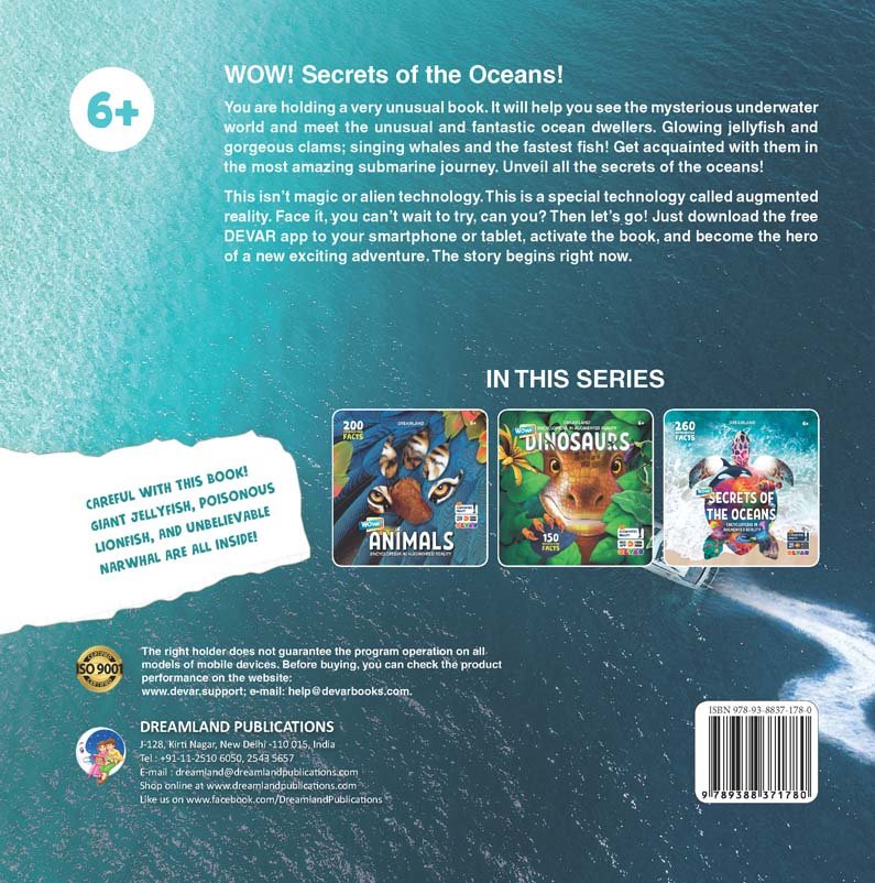 Dreamland Publications Secrets of the Oceans- Wow Encyclopedia In Augmented Reality - 9789388371780
