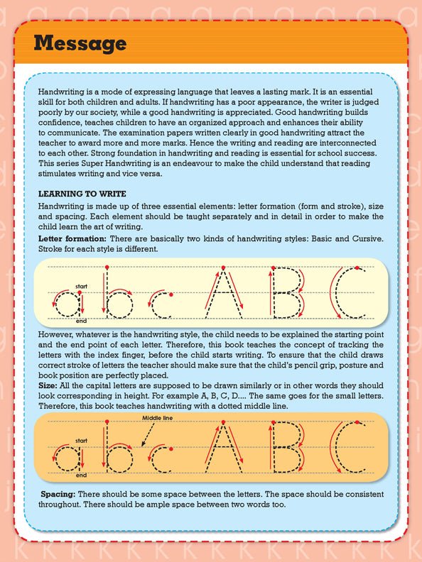 Dreamland Publications Super Hand Writing Book Part- B - 9789350892268
