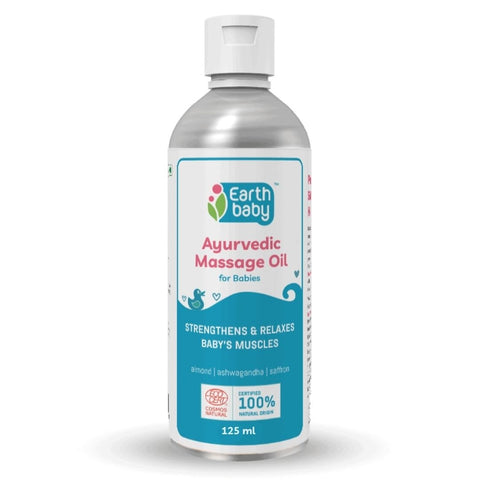 Earthbaby Ayurvedic Baby Massage Oil, Certified 100% Natural Origin (125ml) - 3-1007