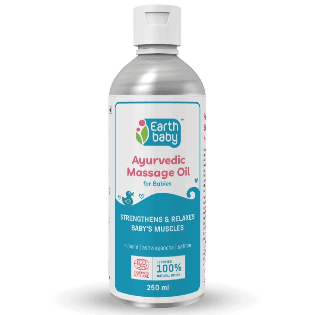 EarthBaby Ayurvedic Baby Massage Oil, Certified 100% Natural Origin, 250 ml - 3-1007-2