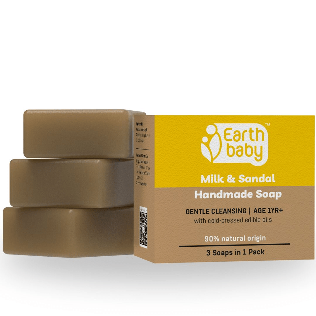 EarthBaby Handmade Milk & Sandal Soap (Pack of 3) - 3-1002-3
