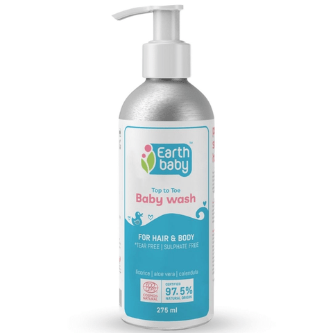 EarthBaby top to toe body wash for baby's hair, face & body | Tear-free with licorice, aloe vera & calendula | no SLS & SLES - 3-1012