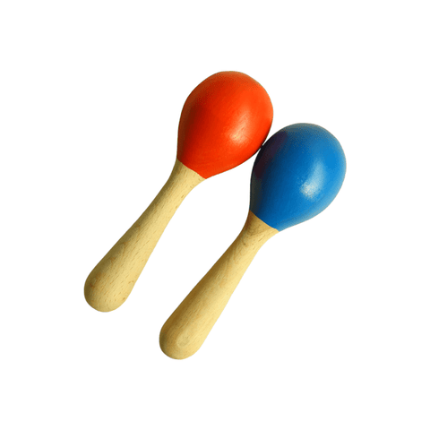 Earthytweens Multicolor Wooden Maracus (Set Of 2)- Multicolor - ET85
