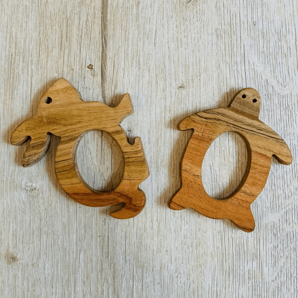 Earthytweens Neem Wood Bunny & Turtle Teethers (Set Of 2) - ET111_ET112