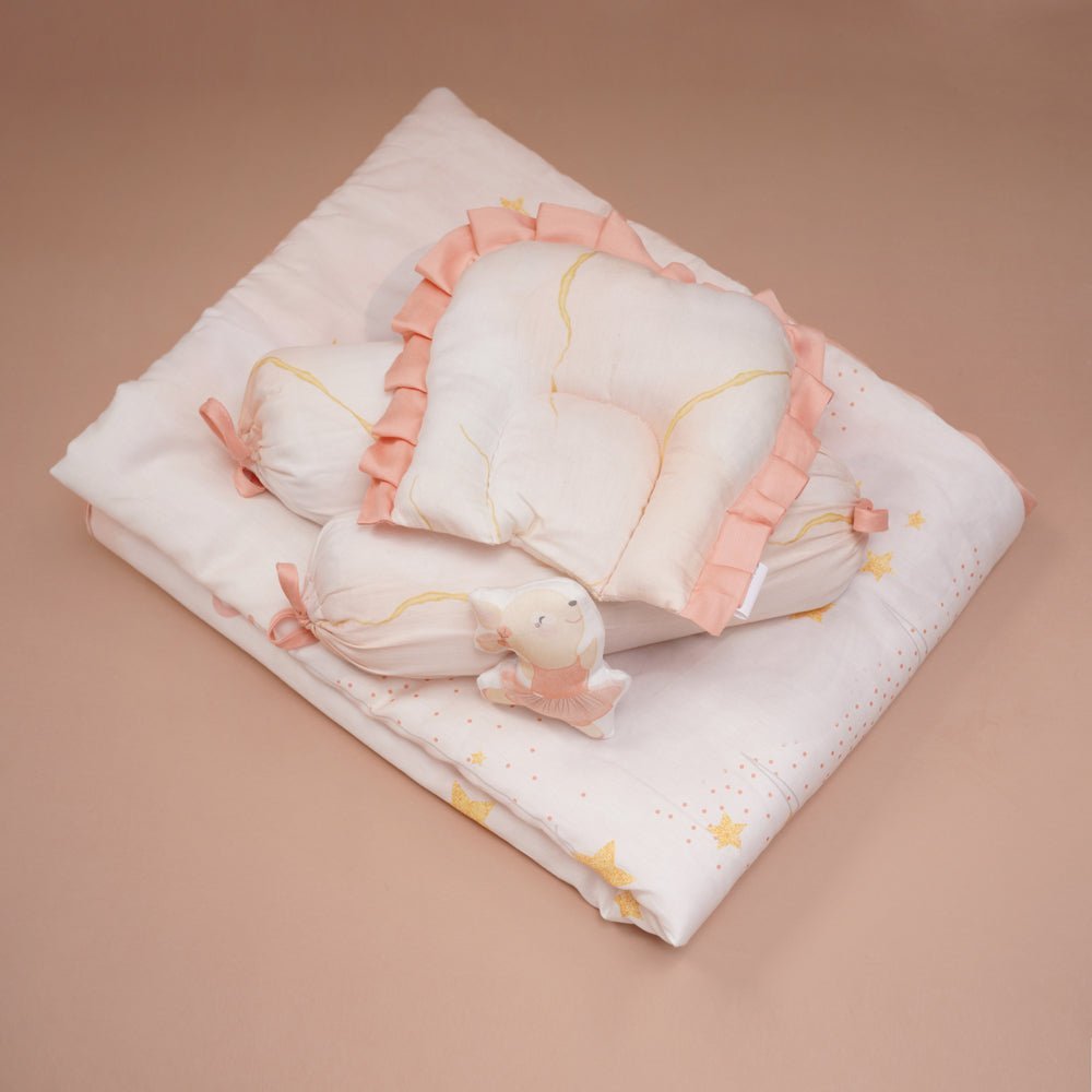 Fancy Fluff 6 PC Organic New Born Bed Set- Day Dream - FF-DM-BMST-02