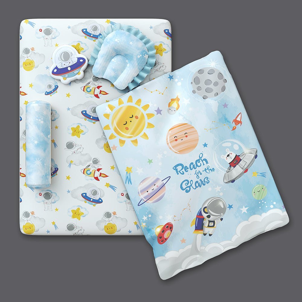 Fancy Fluff 6 PC Organic New Born Bed Set- Nova - FF-NV-BMST-03