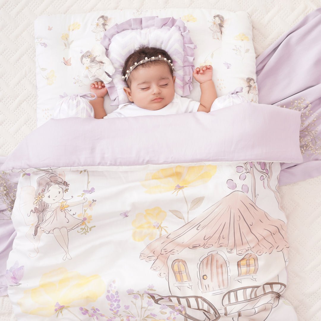 Fancy Fluff 6 PC Organic New Born Bed Set- Pixie - FF-PX-BMST-04