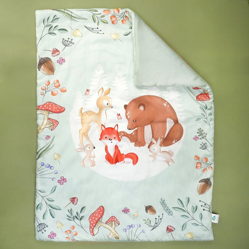 Fancy Fluff 6 PC Organic New Born Bed Set- Woodland - FF-WD-BMST-01