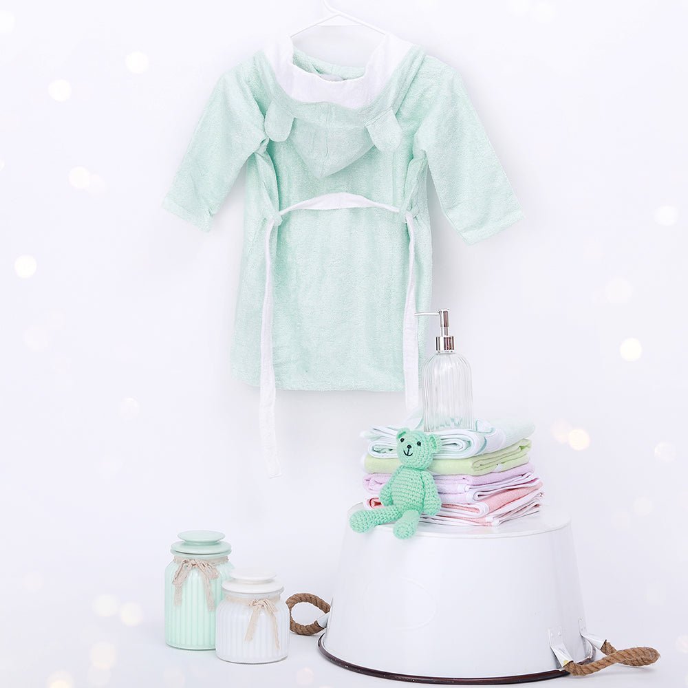 Fancy Fluff Bamboo Cotton kids Bathrobe- Bear - FF-BR-KHB-02