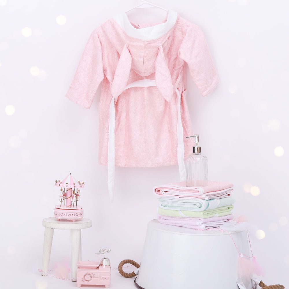 Fancy Fluff Bamboo Cotton kids Bathrobe- Bunny - FF-BU-KHB-01
