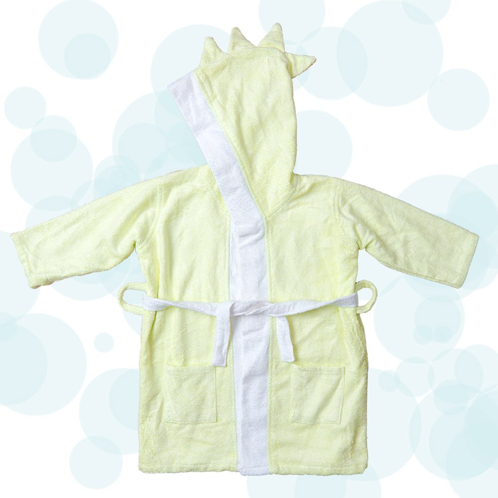 Fancy Fluff Bamboo Cotton kids Bathrobe- Dino - FF-DN-KHB-03