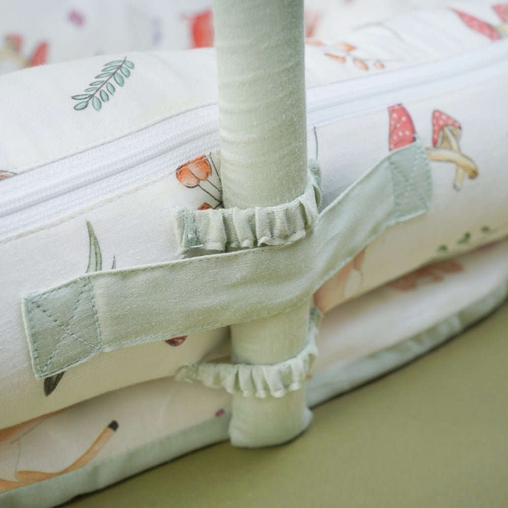 Fancy Fluff Organic Baby Cocoon- Woodland - FF-WD-BCN-01