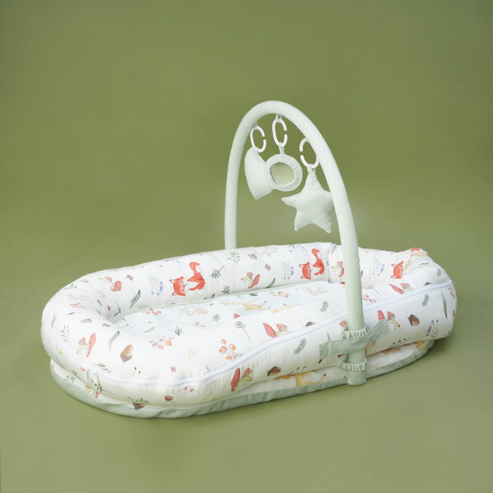 Fancy Fluff Organic Baby Cocoon- Woodland - FF-WD-BCN-01