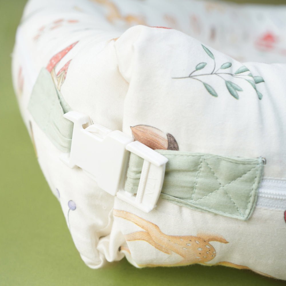 Fancy Fluff Organic Baby Cocoon- Woodland - FF-WD-BCN-01