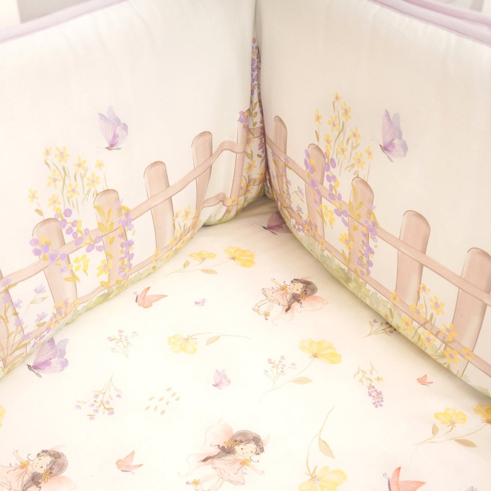 Fancy Fluff Organic Cot Bedsheet- Pixie Dust - FF-PX-CBS-04