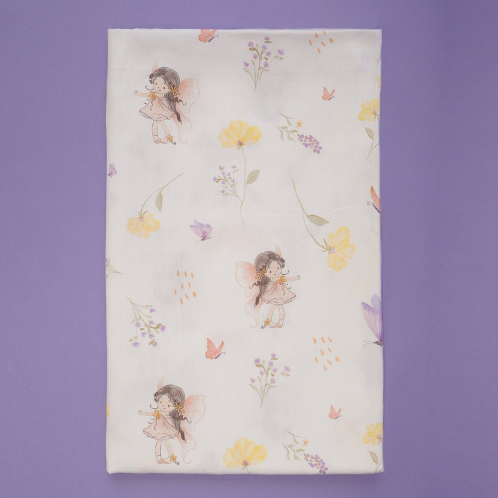 Fancy Fluff Organic Cot Bedsheet- Pixie Dust - FF-PX-CBS-04