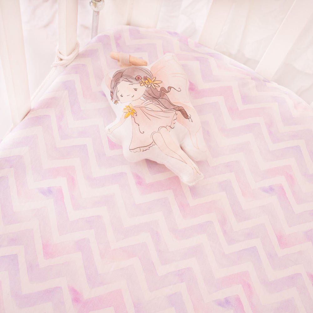 Fancy Fluff Organic Cot Fitted Sheet- Pixie Dust - FF-PX-FBS-04