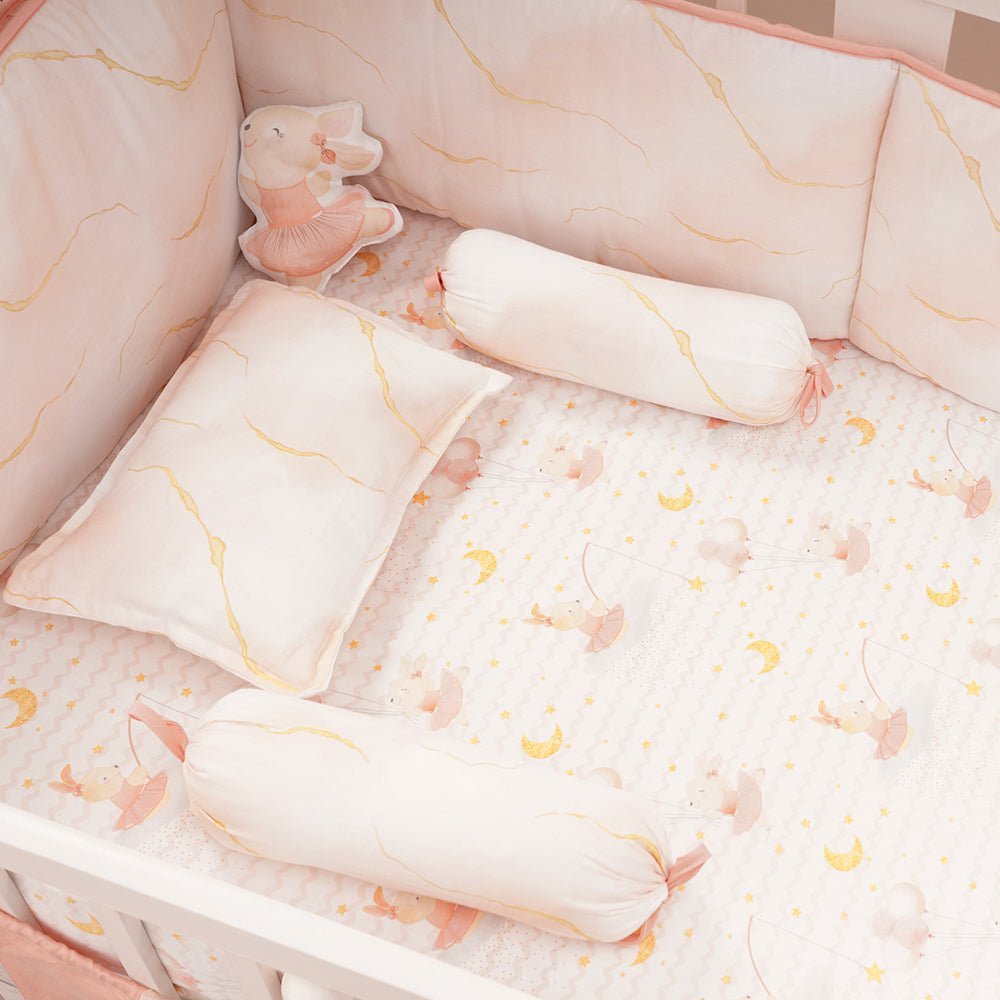 Fancy Fluff Organic Cot Half Bumper- Day Dream - FF-DM-BCB-02