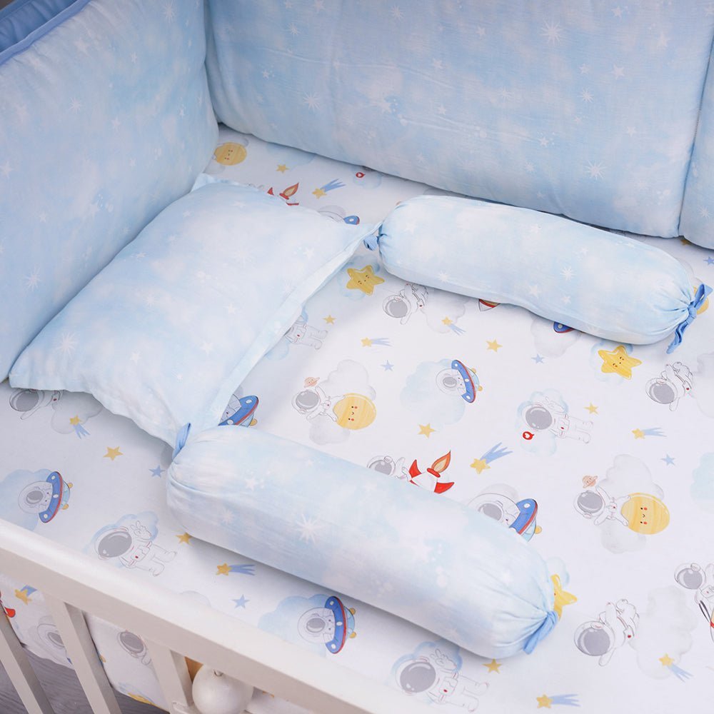 Fancy Fluff Organic Cot Half Bumper- Nova - FF-NV-BCB-03