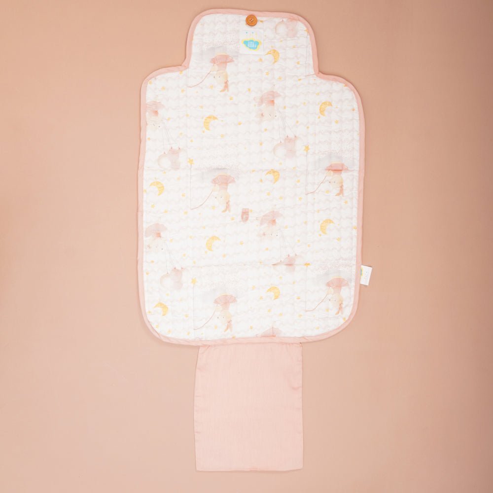 Fancy Fluff Organic Cotton On-The-Go Changing Mat- Day Dream - FF-DM-QCM-02