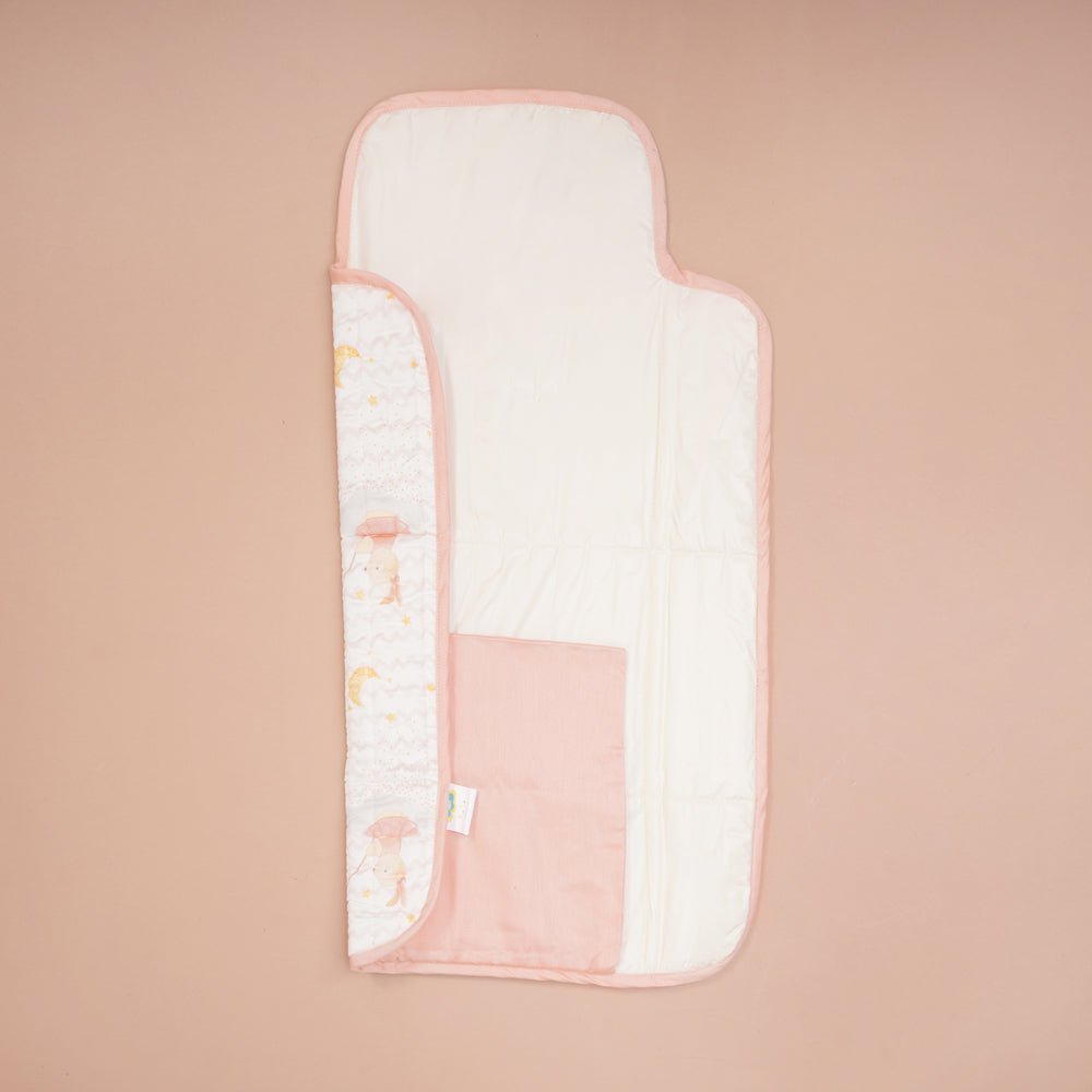 Fancy Fluff Organic Cotton On-The-Go Changing Mat- Day Dream - FF-DM-QCM-02