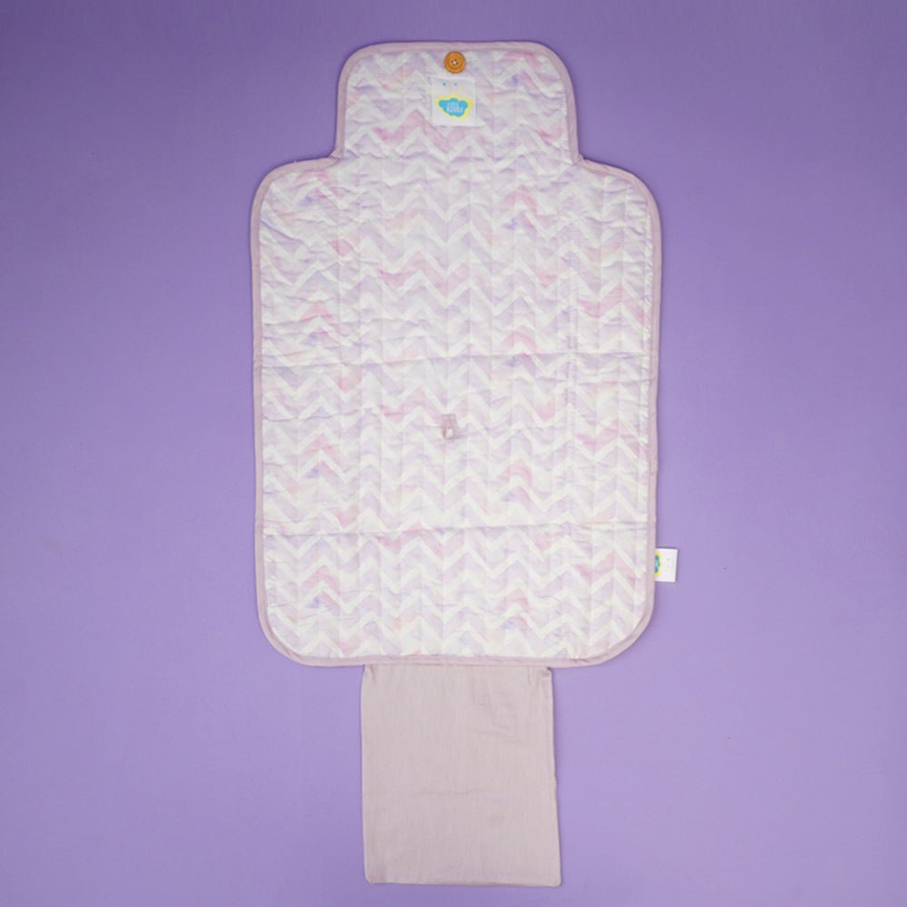 Fancy Fluff Organic Cotton On-The-Go Changing Mat- Pixie Dust - FF-PX-QCM-04