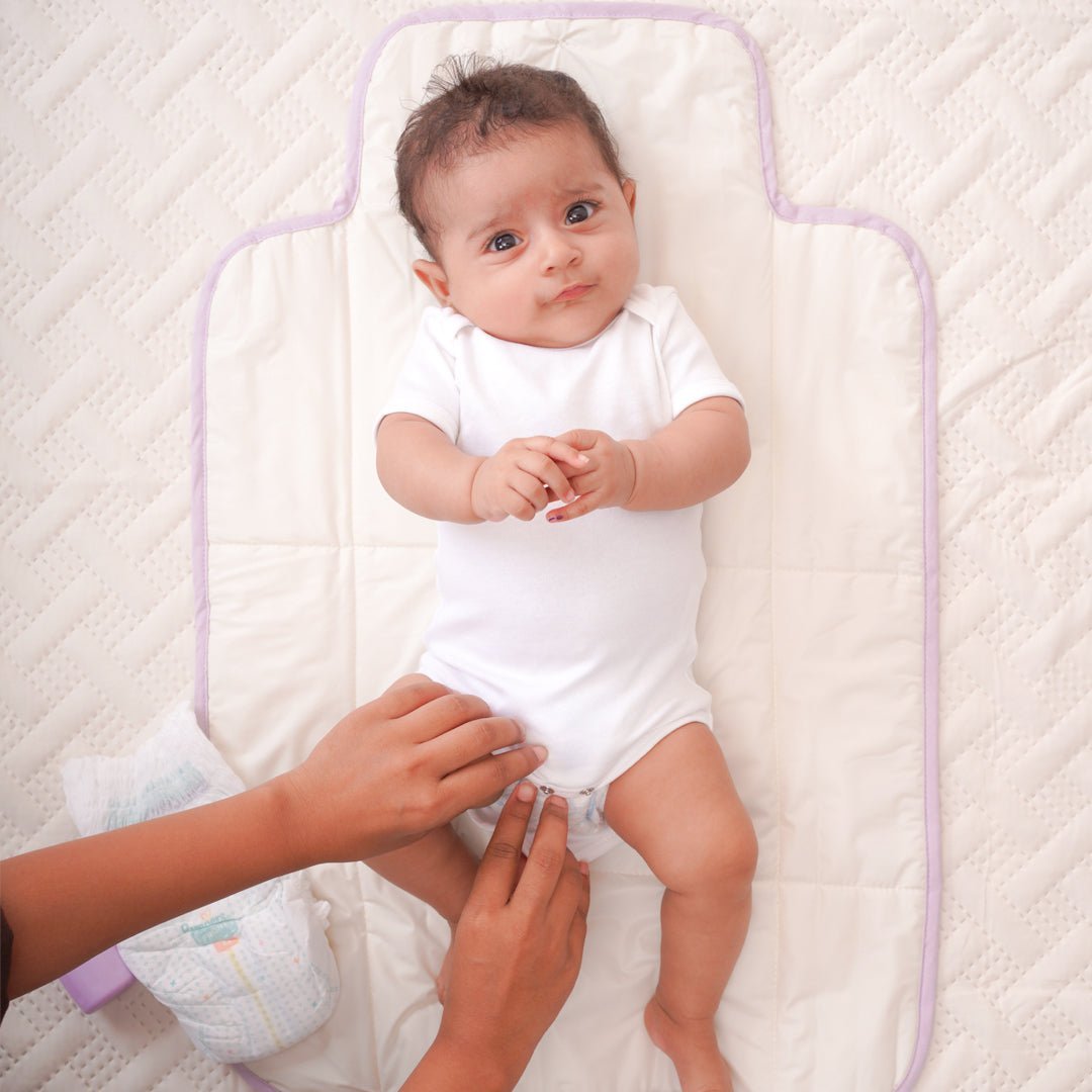 Fancy Fluff Organic Cotton On-The-Go Changing Mat- Pixie Dust - FF-PX-QCM-04