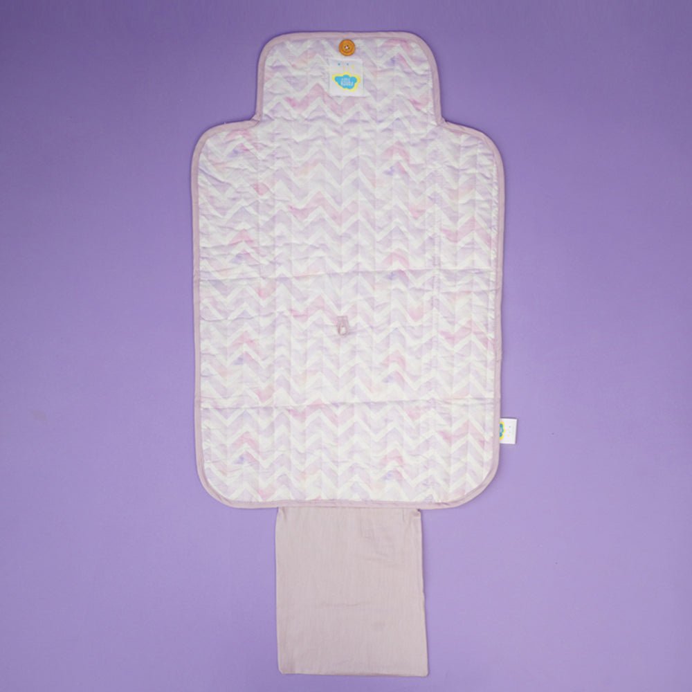 Fancy Fluff Organic Cotton On-The-Go Changing Mat- Pixie Dust - FF-PX-QCM-04