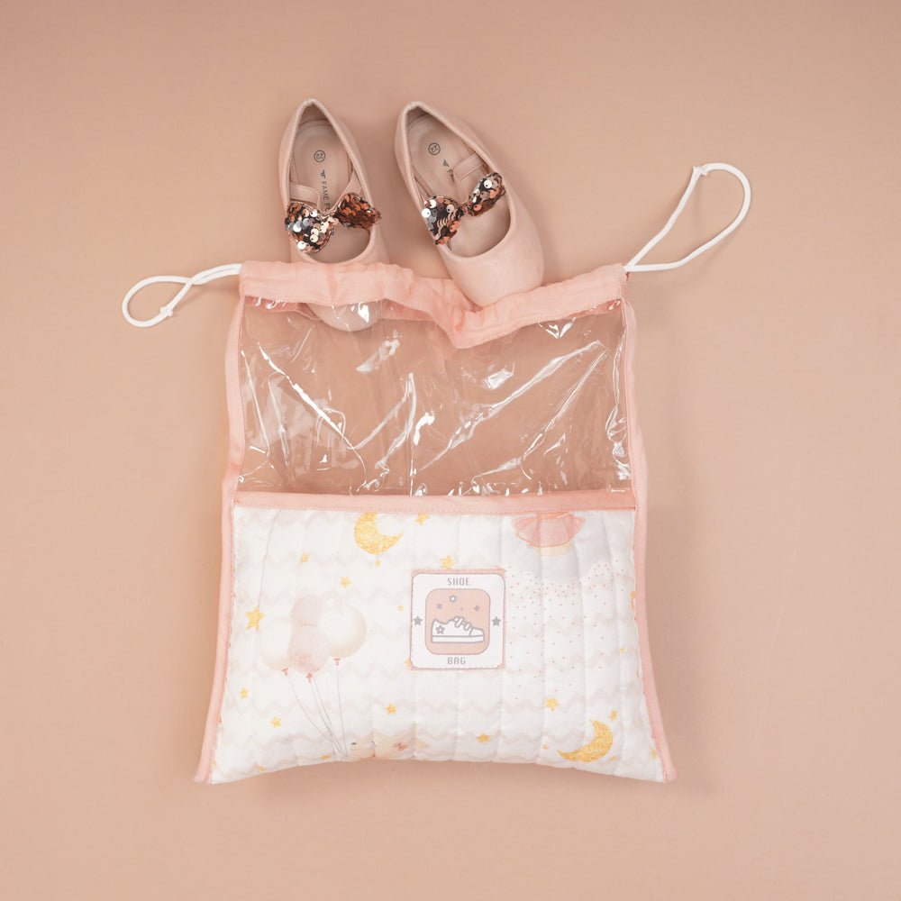 Fancy Fluff Organic Cotton Shoe Bag- Day Dream - FF-DM-QSK-02