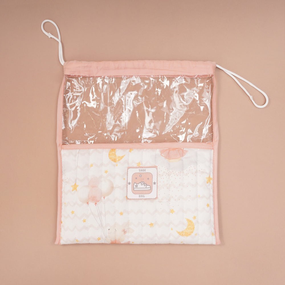 Fancy Fluff Organic Cotton Shoe Bag- Day Dream - FF-DM-QSK-02