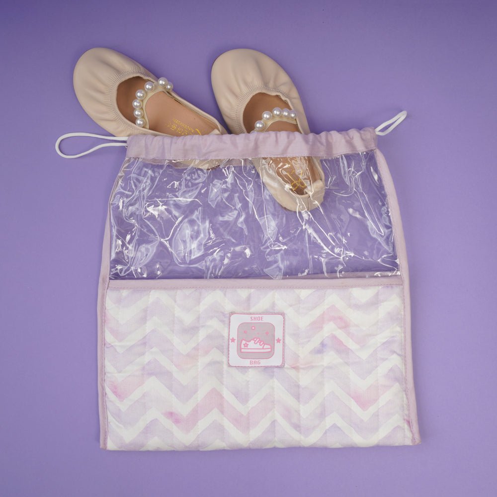 Fancy Fluff Organic Cotton Shoe Bag- Pixie Dust - FF-PX-QSK-04
