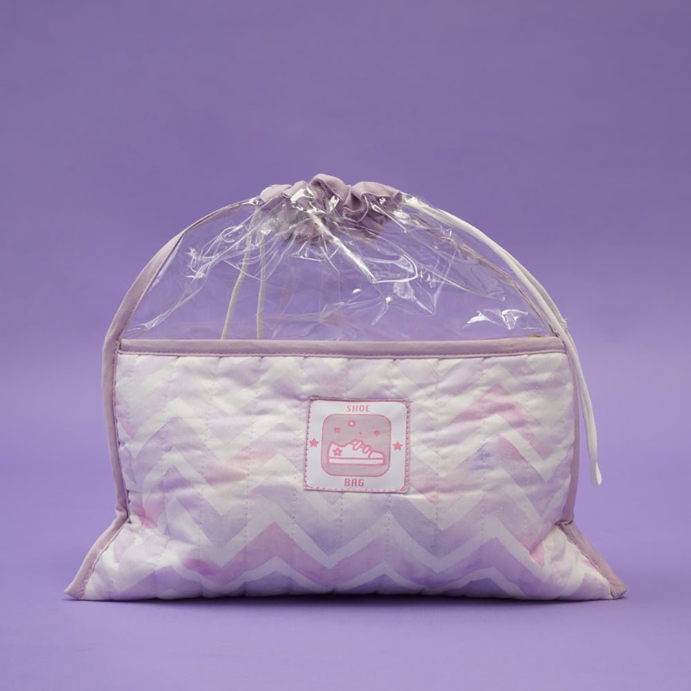 Fancy Fluff Organic Cotton Shoe Bag- Pixie Dust - FF-PX-QSK-04