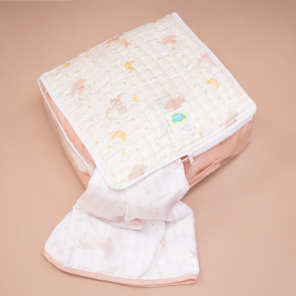 Fancy Fluff Organic Cotton Storage Bag- Day Dream - FF-DM-QML-02