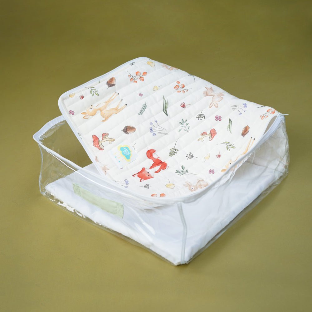 Fancy Fluff Organic Cotton Storage Bag- Woodland - FF-WD-QML-01