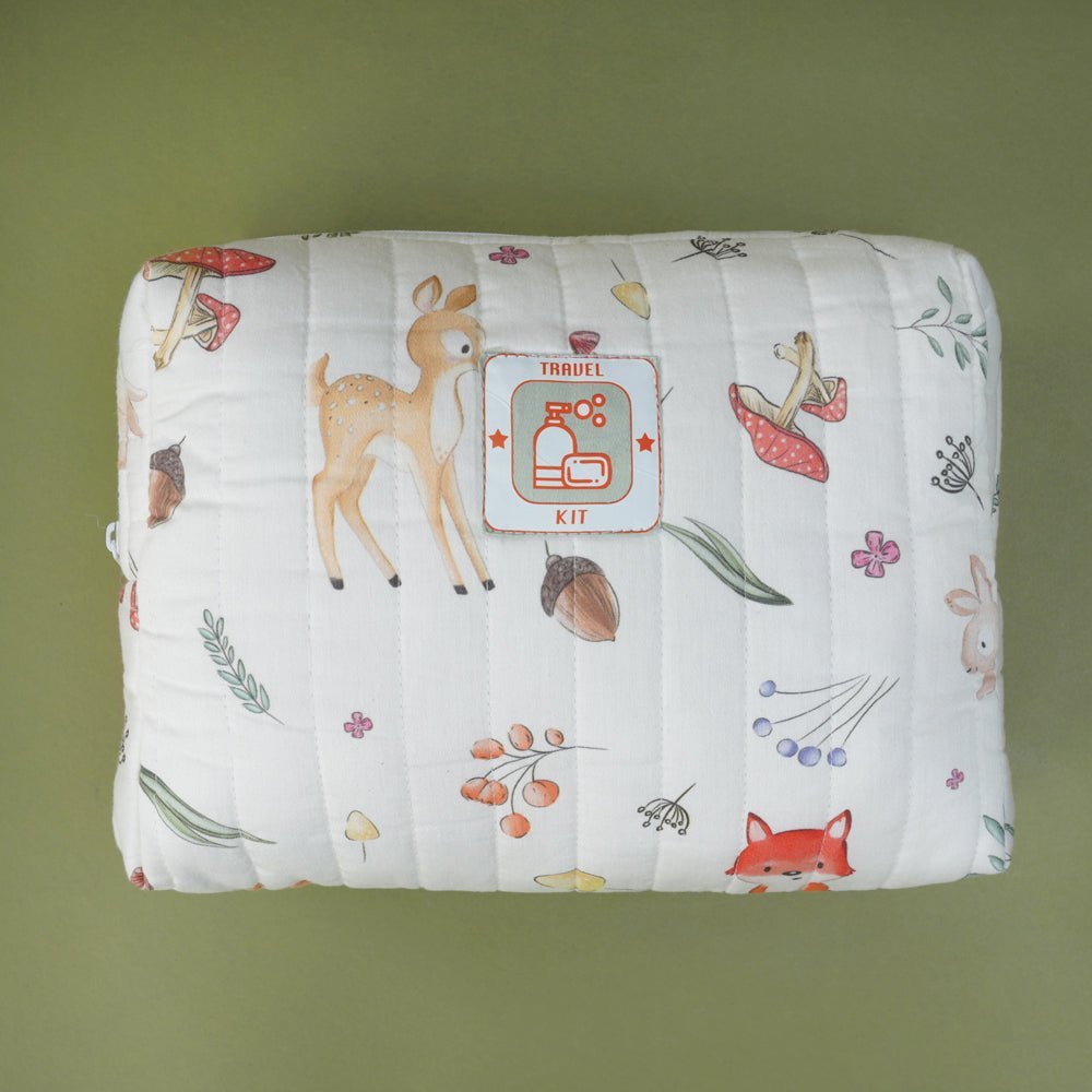 Fancy Fluff Organic Cotton Travel Kit- Woodland - FF-WD-QTK-01