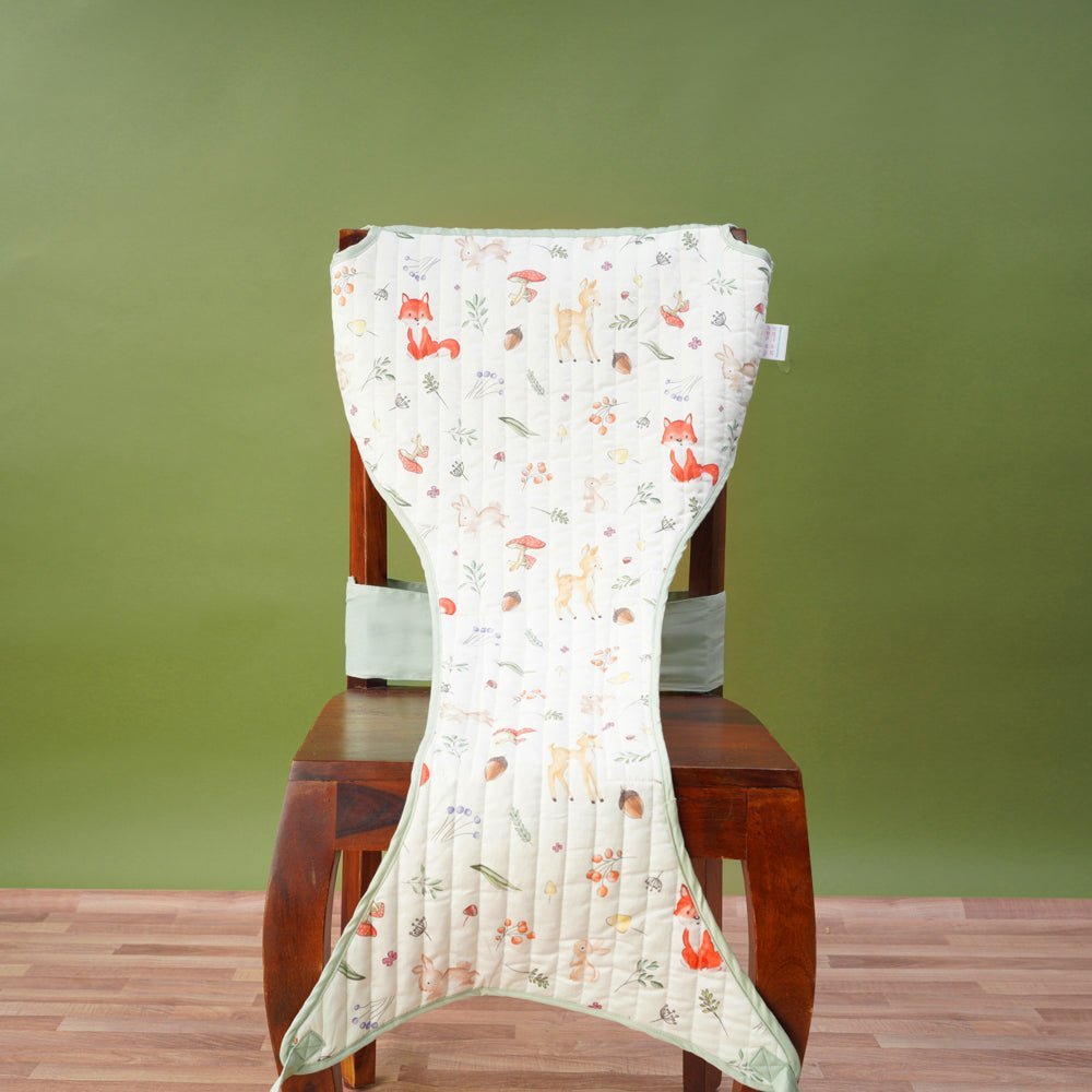 Fancy Fluff Wonder Seat- Portable Baby Seat- Woodland - FF-WD-QFC-01