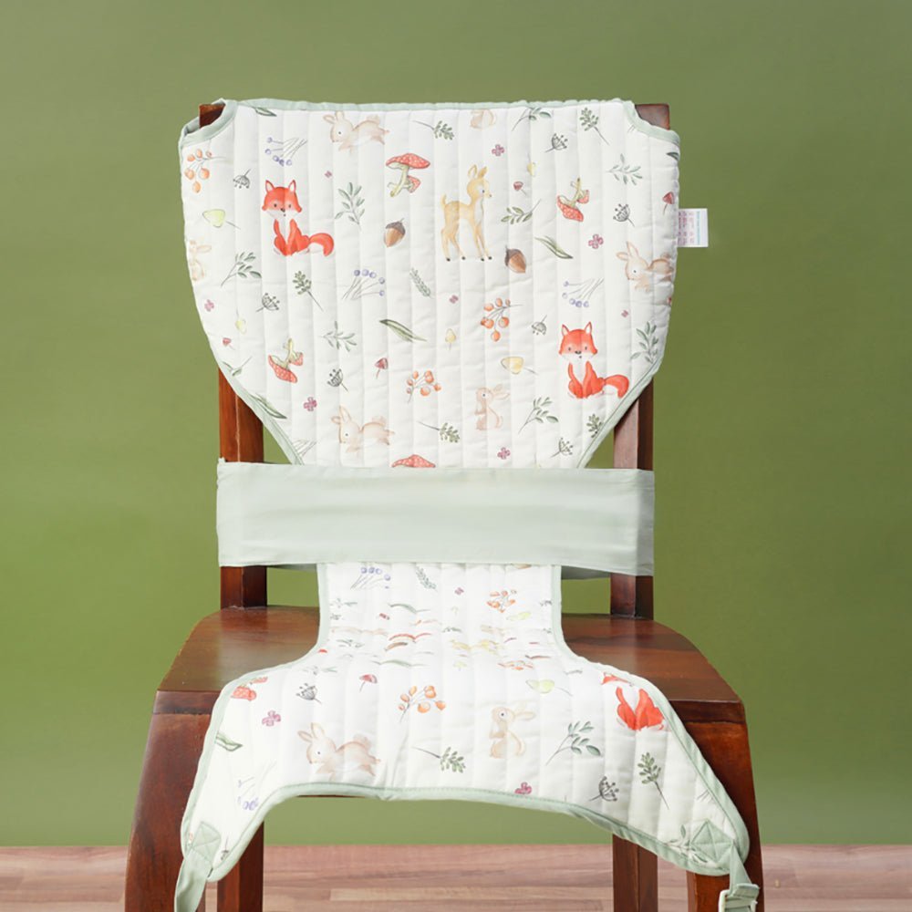 Fancy Fluff Wonder Seat- Portable Baby Seat- Woodland - FF-WD-QFC-01