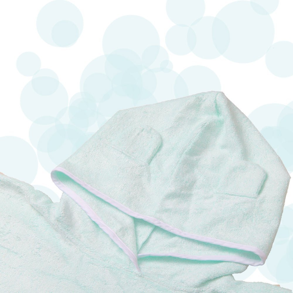 FancyFluff Bamboo Cotton Baby Poncho- Bear - FF-BR-BHP-02