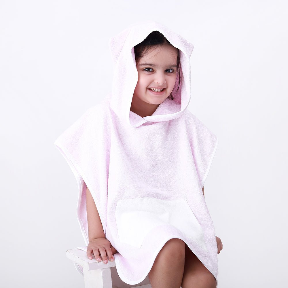 FancyFluff Bamboo Cotton Kids Poncho- Kitty - FF-KT-KHP-04