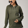 Four Leaf Clover Maternity and Nursing Hoodie Sweatshirt - MAT-SD-OLVHS-S