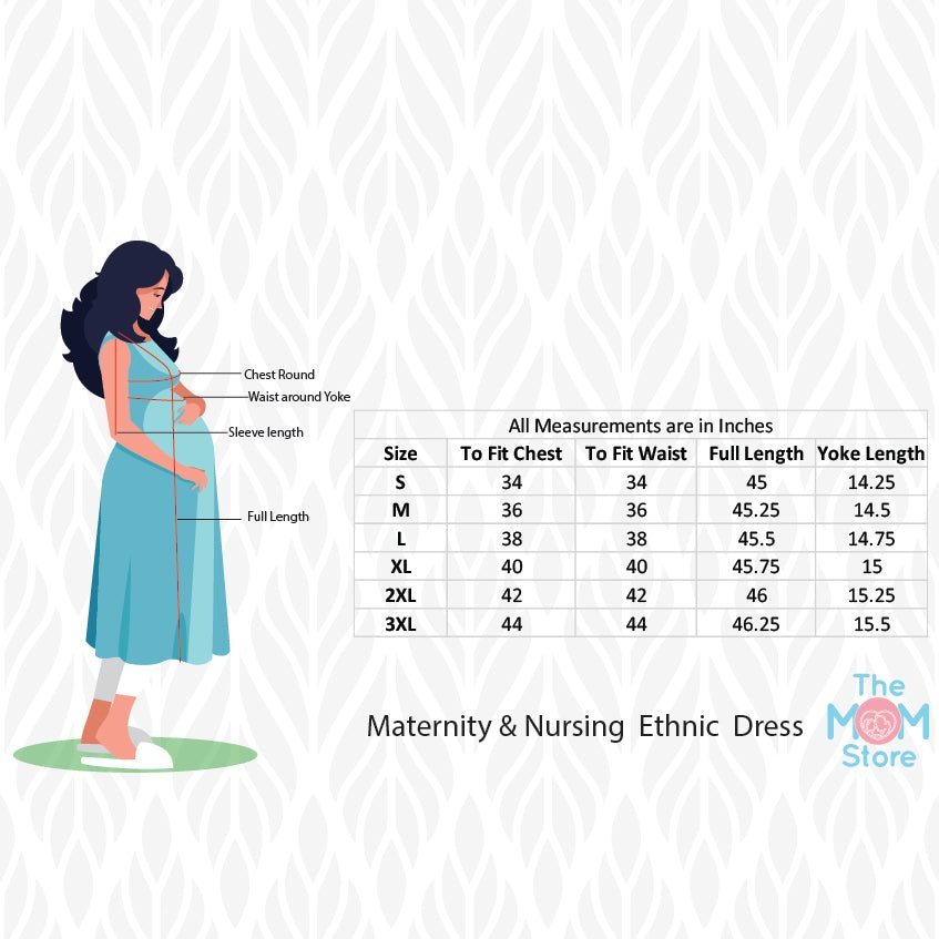 Grey Muga Embroidered Maternity and Feeding Kurti Dress - MEW-GYMGEB-S
