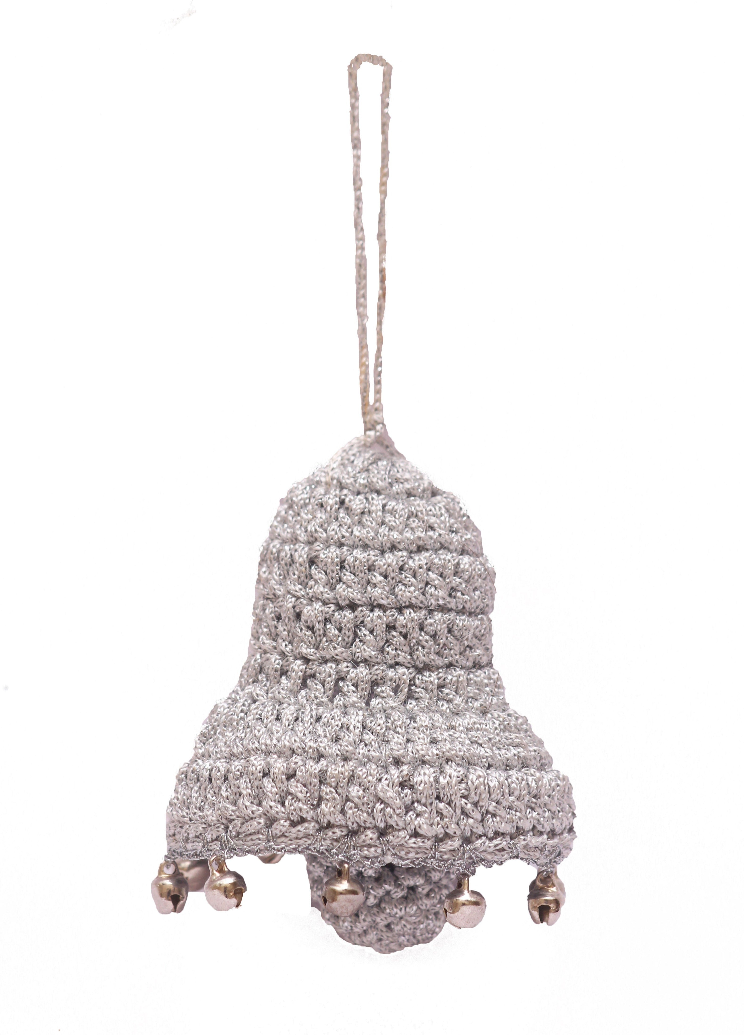 Happy Threads Handcrafted Amigurumi Christmas Tree Ornament- Bell | S