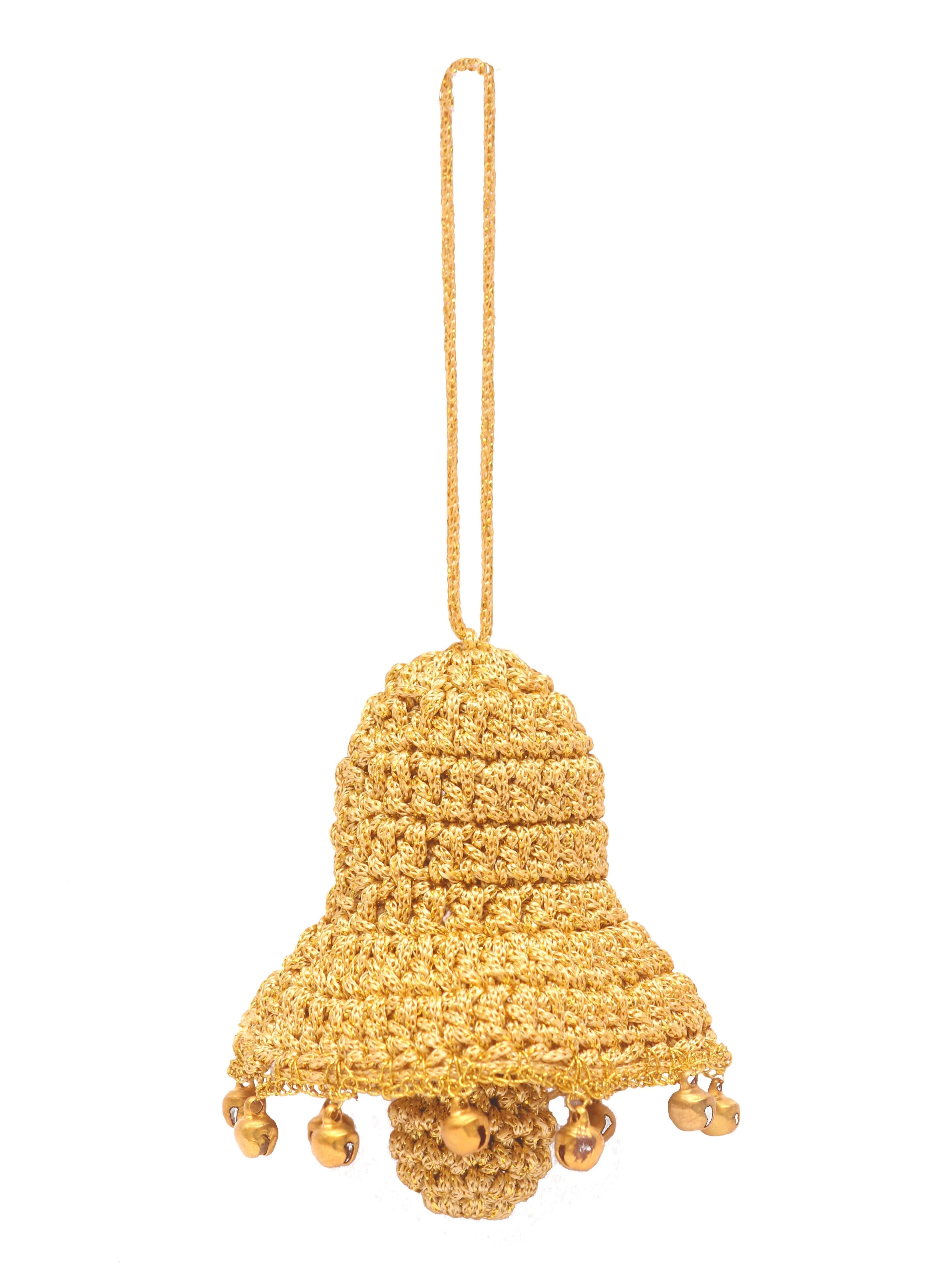 Happy Threads Handcrafted Amigurumi Christmas Tree Ornament- Bell | G
