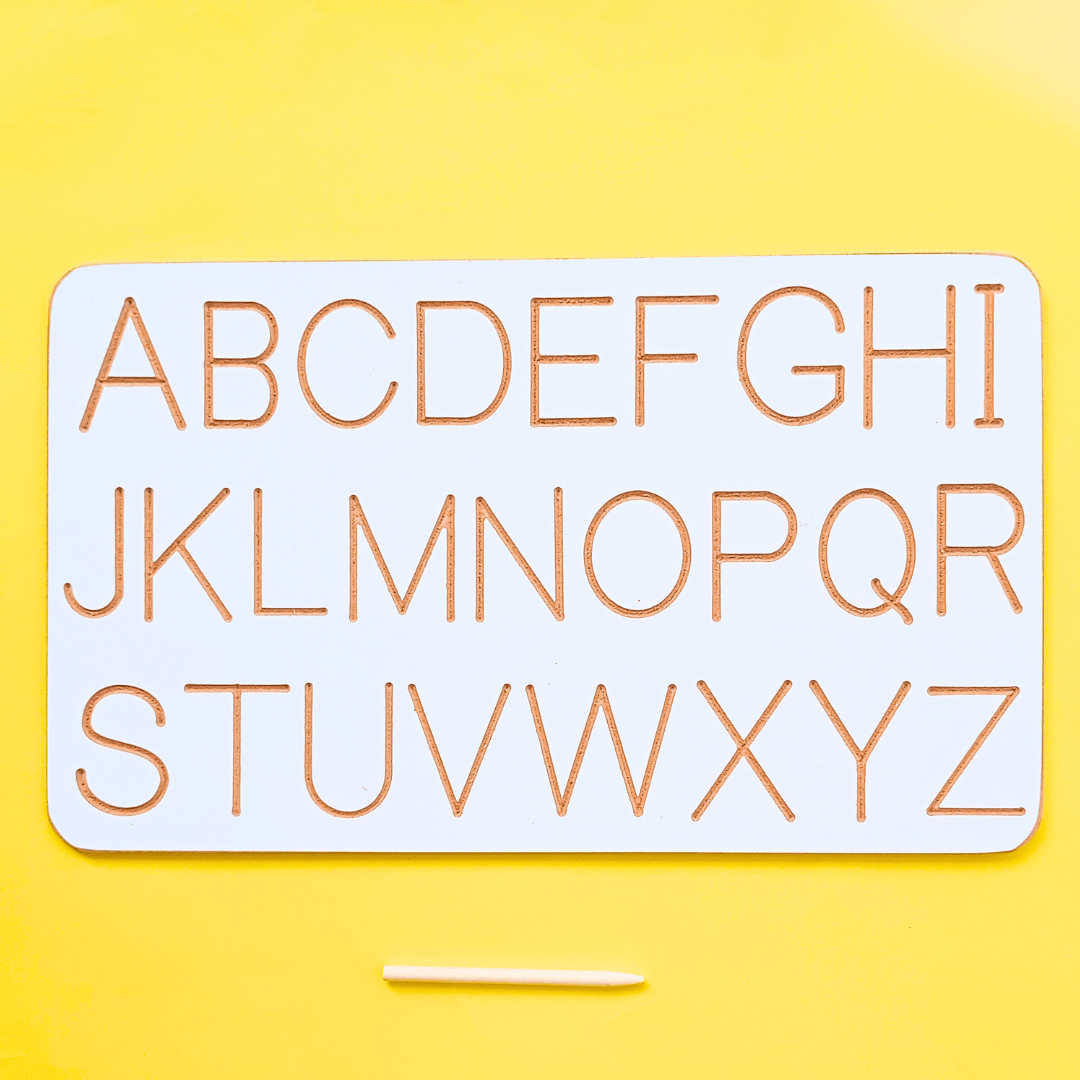 Hawbeez Wooden Alphabet Tracing Board - BEE037