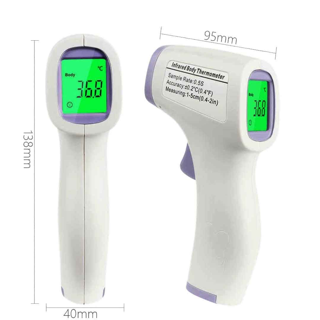 HeTaiDa Non Contact Infrared Thermometer - White - HTD8813C