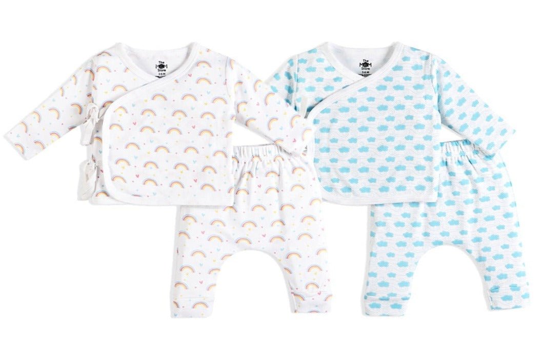 Infant Pajama Set Combo of 2: Happy Cloud-Magic Bow - IPS2-HCMGB-0-3