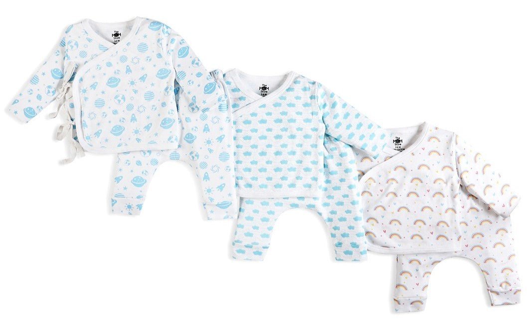 Infant Pajama Set Combo Of 3: Happy Cloud-Out Of World-Magic Bow - IPS3-HOFMB-0-3