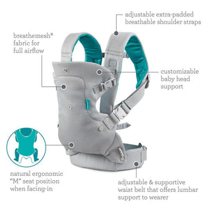 Infantino Flip 4-in-1 Light & Airy Convertible Carrier Grey - 300079