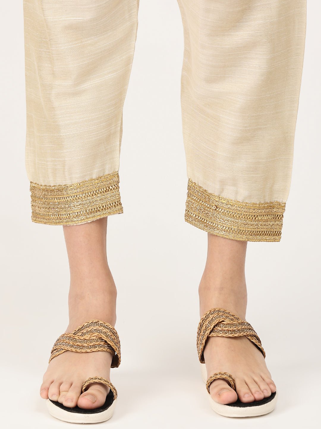 Ivory & Ice Maternity and Nursing Silk Kurta Set With Dupatta