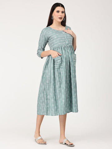 Ivy Green Maternity and Nursing Dress